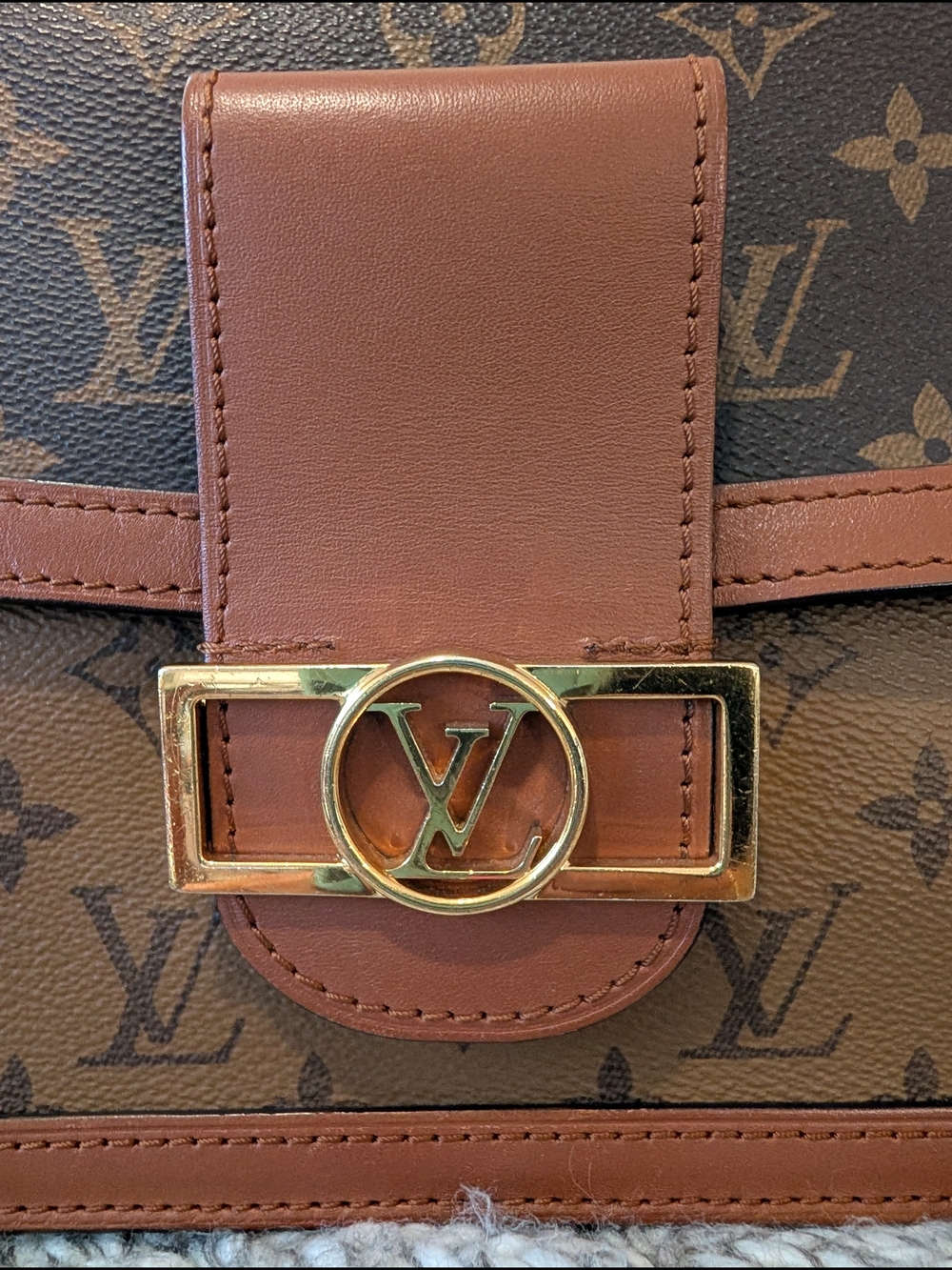 Louis Vuitton 2019 Monogram Dauphine Crossbody Bag Gold Chain Strap - Picture 7 of 17
